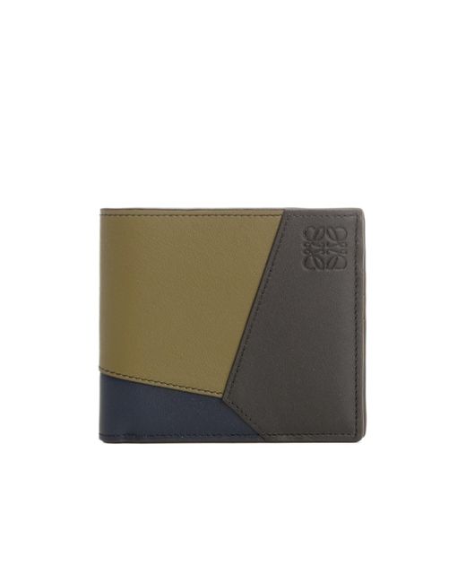 Loewe Green Puzzle Bifold Wallet for men
