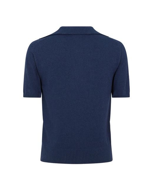 Dolce & Gabbana Blue Minimalist Short-Sleeve Polo Shirt for men