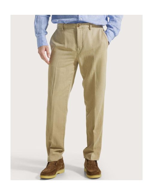 Seventy Natural Casual Pants With Belt Loops for men
