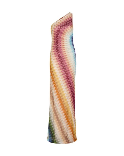 Missoni White Patterned Fine-Knit Maxi Dress