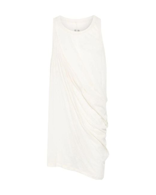 Rick Owens White Anthem Tank Top for men