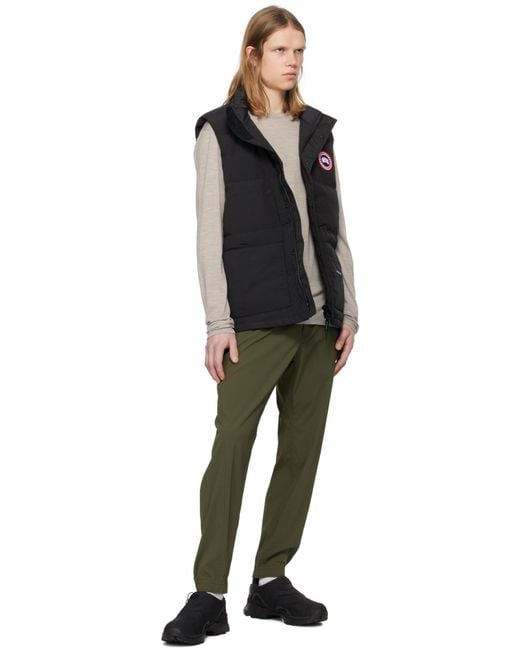 Canada Goose Black Freestyle Crew Vest for men
