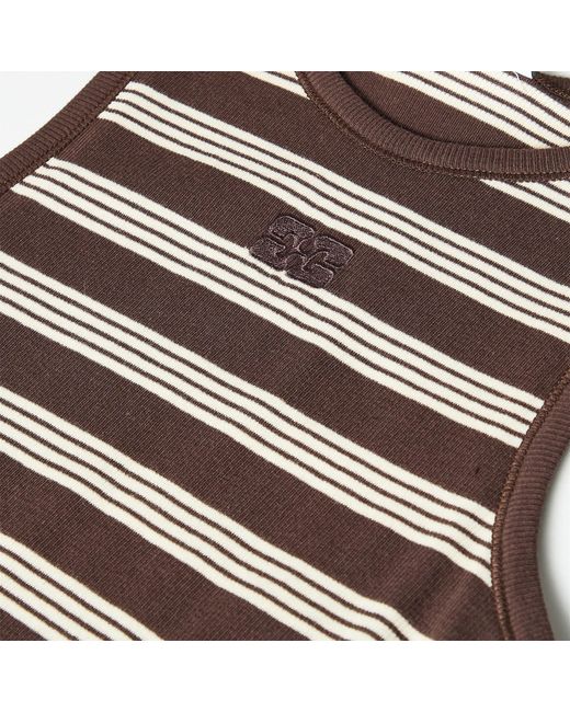 Ganni Brown Striped Vest