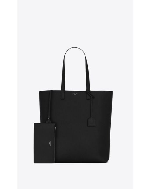 Saint Laurent Black Bold Logo Detailed Tote Bag for men