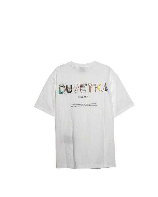 Duvetica White Short-Sleeved T-Shirt for men
