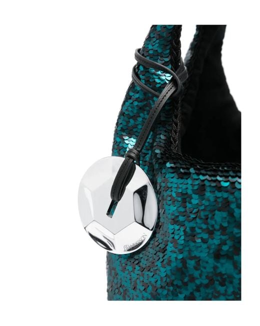 J.W. Anderson Black Jw Anderson Sequin Embellished Small Tote Bag