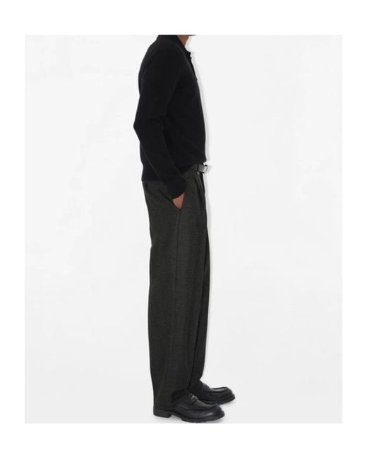 Burberry Black Ekd Embroidered Long-Sleeved Polo Shirt for men