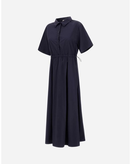Herno Blue Drawstring Shirt Dress