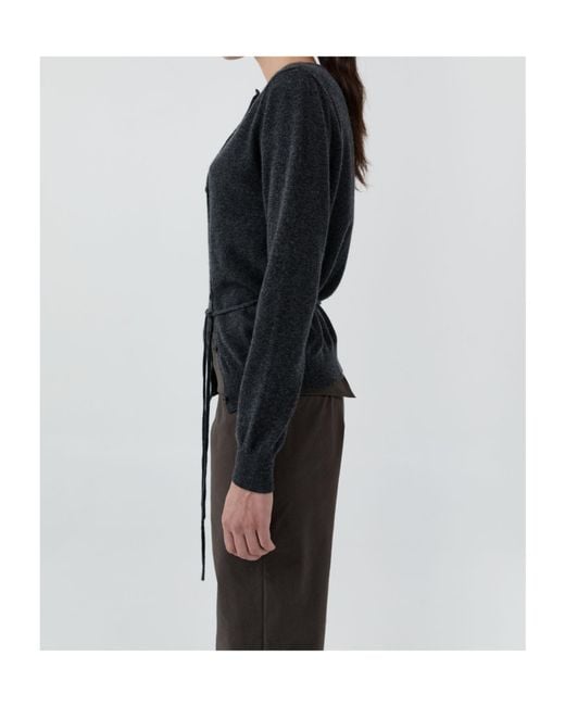 St. Agni Black Long-Sleeved Knitted Cardigan