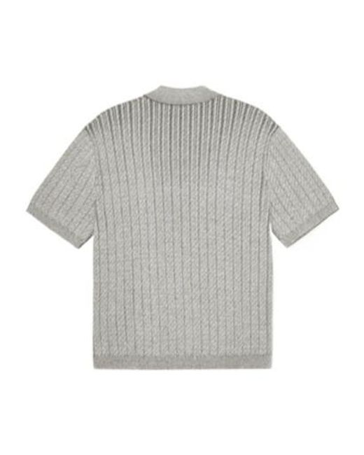 Les Deux Gray Evan Knitted Shirt for men