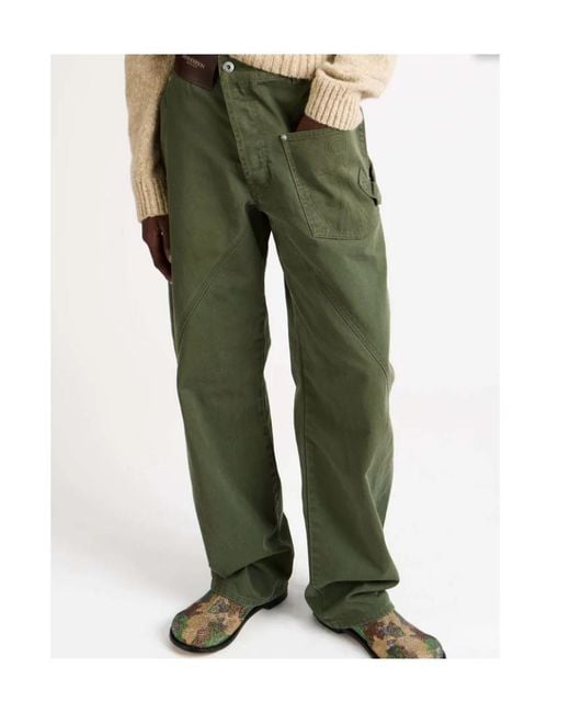 J.W. Anderson Green Jw Anderson Twisted Workwear Jeans for men