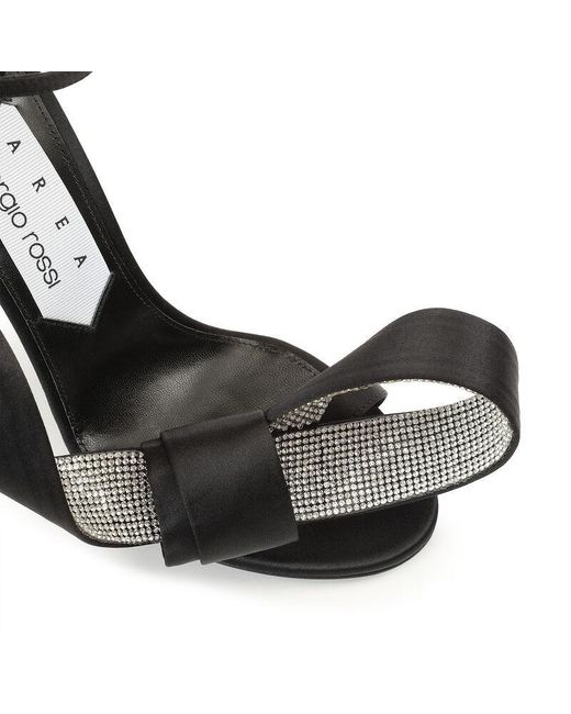 Sergio Rossi Metallic Logo Sandals