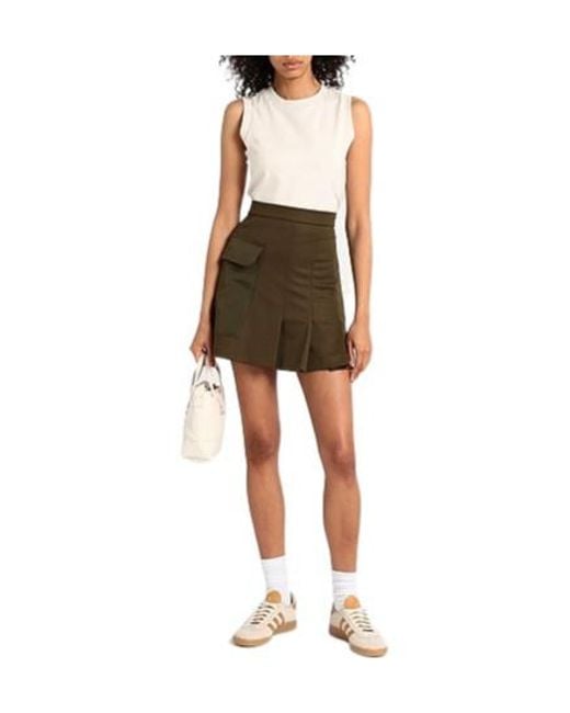 MAX&Co. Green Minimalist Ruched Midi Skirt