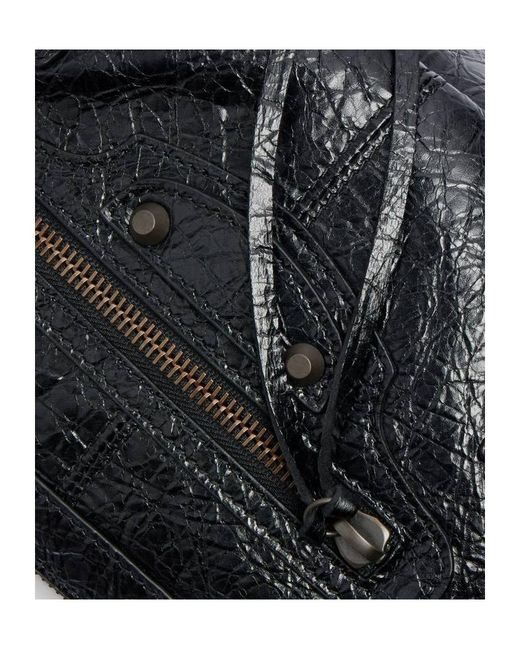 Balenciaga Black Le City Moto Mini Shoulder Bag
