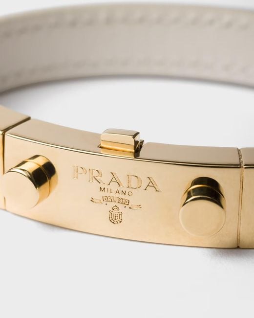 Prada White Logo Bracelet