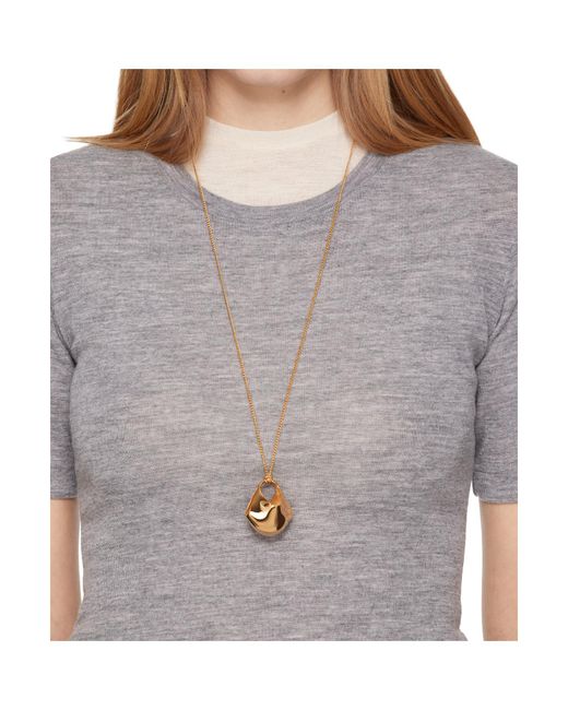 Khaite White Lotus Pendant Small Necklace