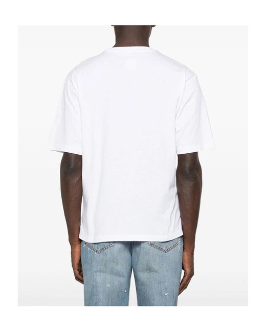 DSquared² White Printed Loose Fit T-Shirt for men