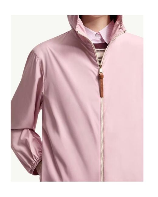 Moncler Pink Logo Patch Hooded Jacket