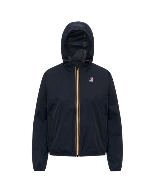 K-Way Blue Zip-Up Hooded Jacket