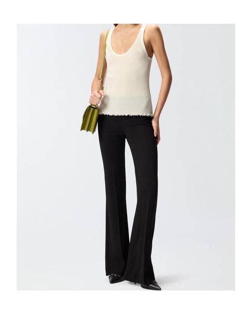 Pinko Natural Ribbed Vest Top