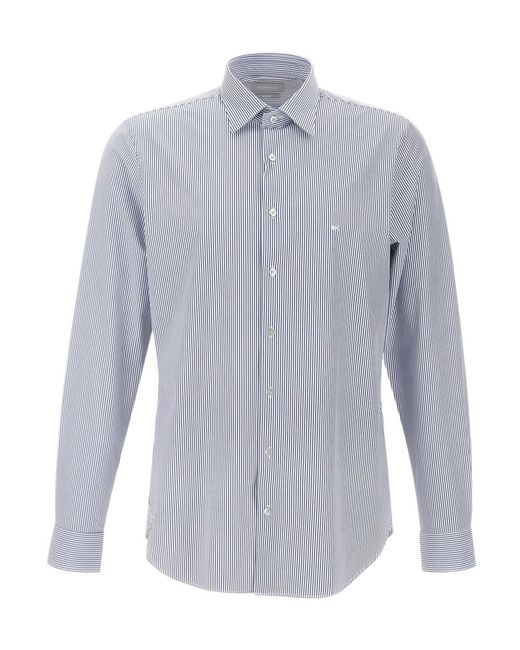MICHAEL Michael Kors Blue Slim Stripe Shirt for men