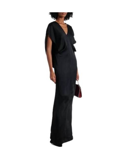 Stella McCartney Black Open-Back Satin Maxi Dress