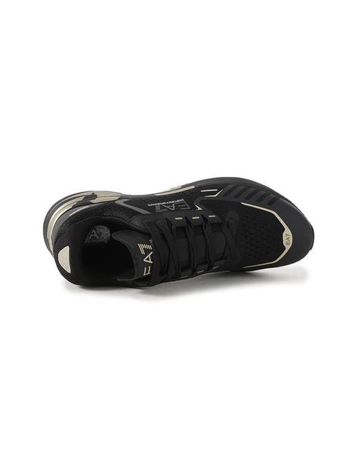 EA7 Black Lace Up Sneakers for men