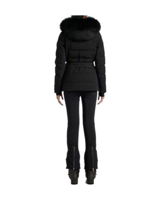 Yves Salomon Black Solid-Color Ski Jacket