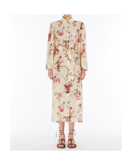 Weekend by Maxmara Natural Silk Crêpe De Chine Shirt Dress