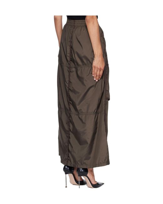 DIESEL Brown Oval D Zip-Front Skirt