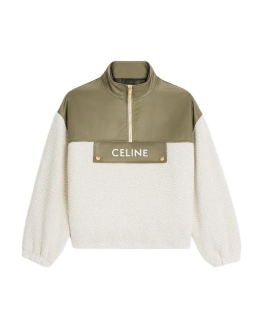 Céline Green Half-Zip Pullover