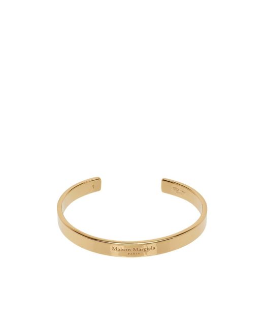Maison Margiela White Logo Reference Open Bracelet for men