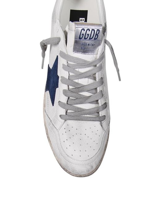 Golden Goose Deluxe Brand Blue Ballstar Low-Top Sneakers for men