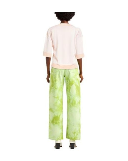 Max Mara White Minimalist Metallic Long-Sleeve Knit Top