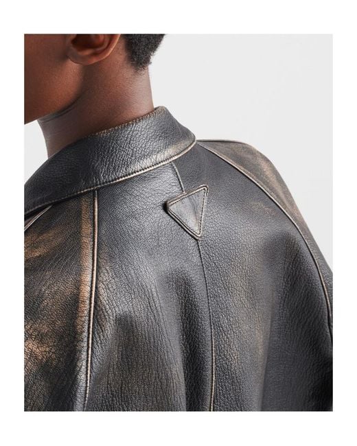 Prada Black Straight-Point Collared Zip-Up Jacket