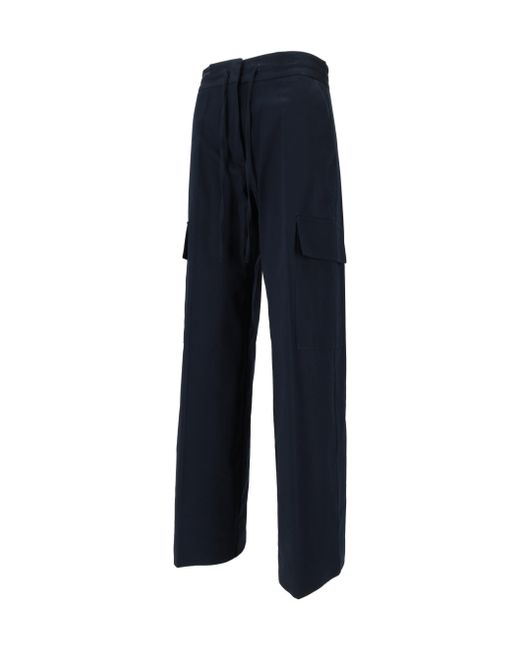 P.A.R.O.S.H. Blue Drawstring-Fastening Cargo Pants