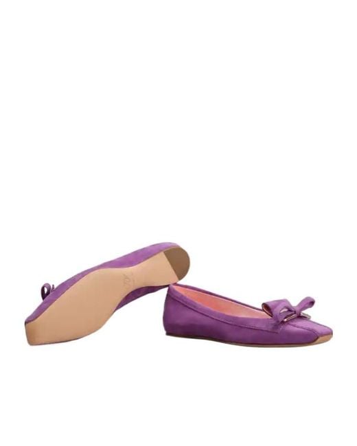 Roger Vivier Purple Virgule Ballerinas