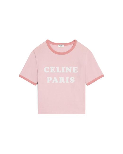 Celine Paris 70S T-Shirt in Pink | Lyst