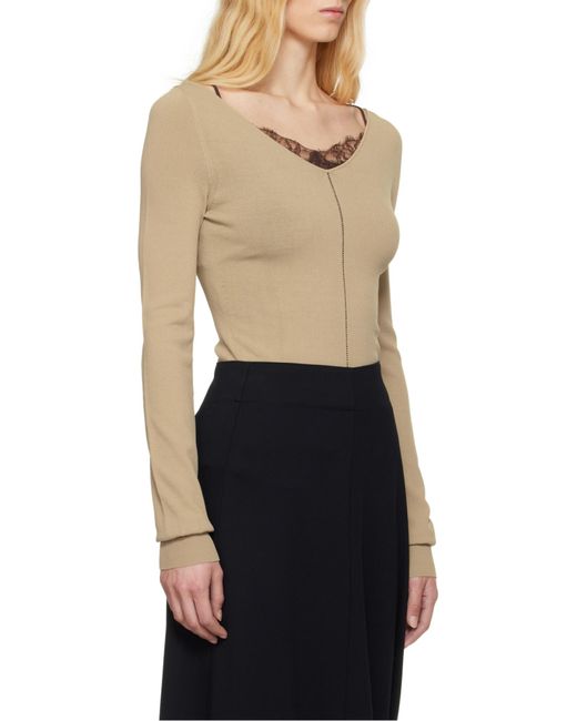 Lemaire Natural V-Neck Top