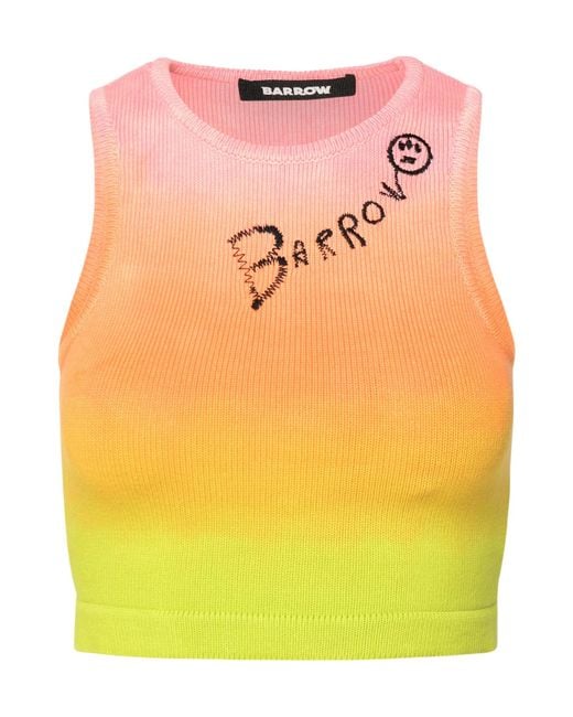Barrow Yellow Knitted Crop Top