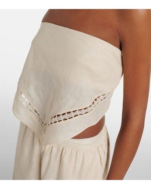 Jonathan Simkhai White Linen-Blend Top