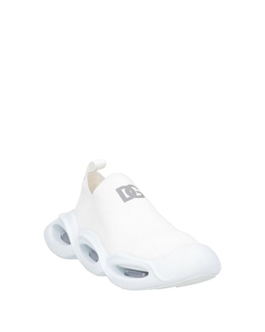 Dolce & Gabbana White Solid Color Sneakers