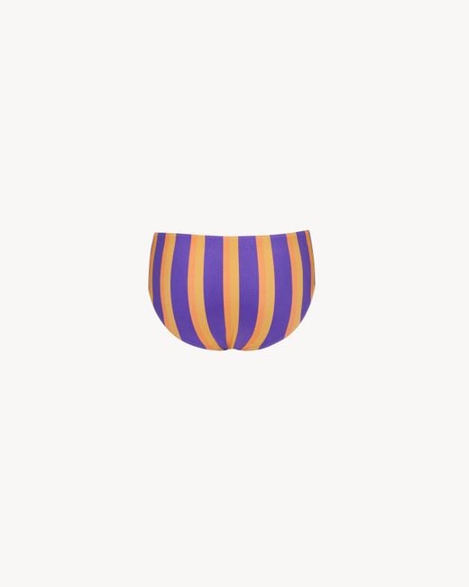 Saint Laurent Blue Striped Bikini Briefs