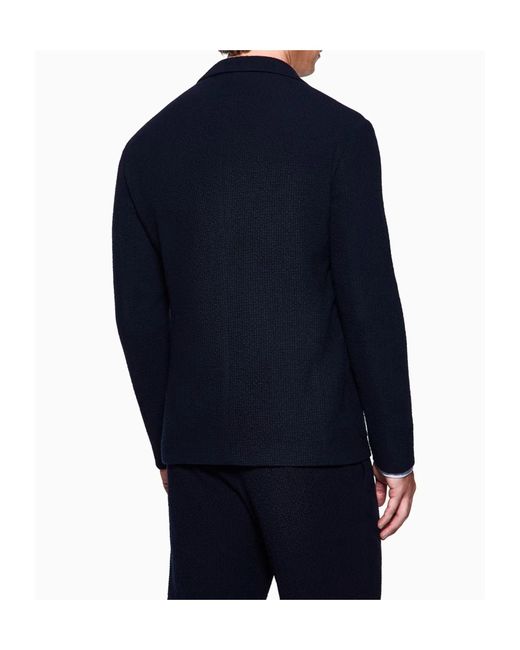 Giorgio Armani Blue Single-Breasted Jacket for men
