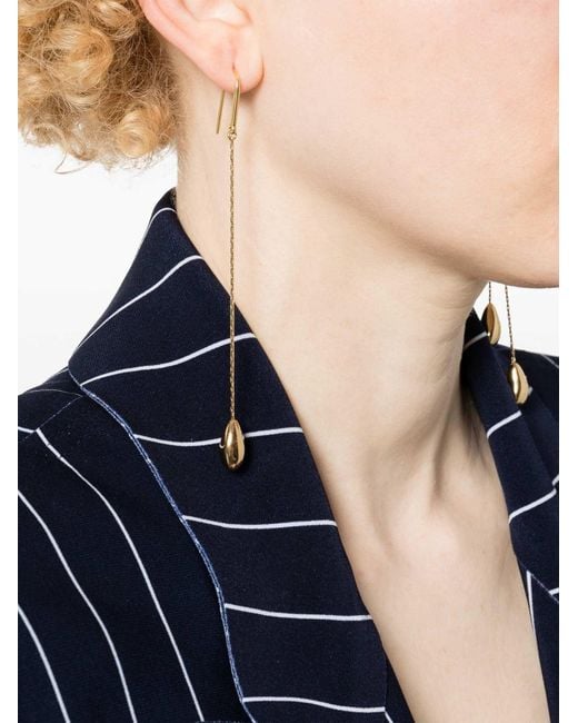 Isabel Marant Metallic Isabel Maran Shiny Day Asymmetric Drop Earrings