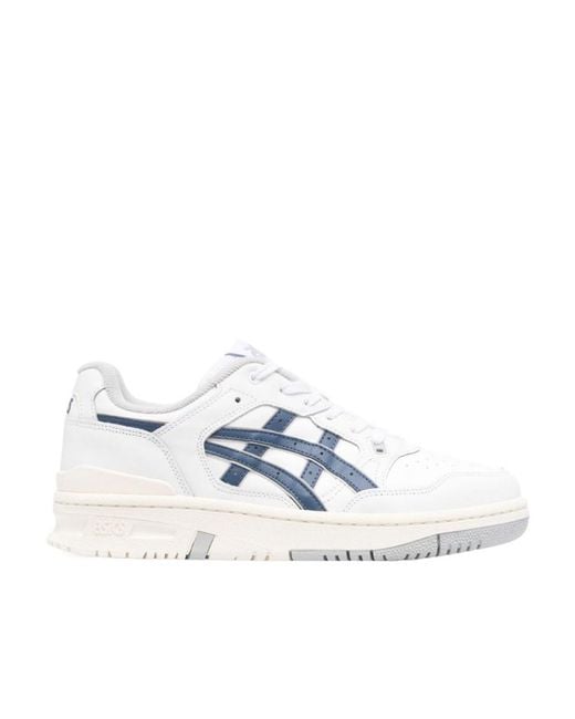 Asics White Round Head Fastened With Low-Top Casual Sneakers for men