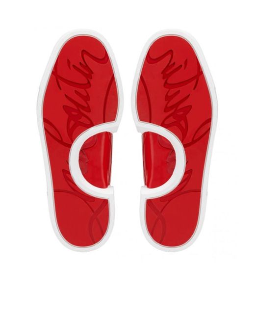 Christian Louboutin Red Round Head Low Upper Board Shoes for men