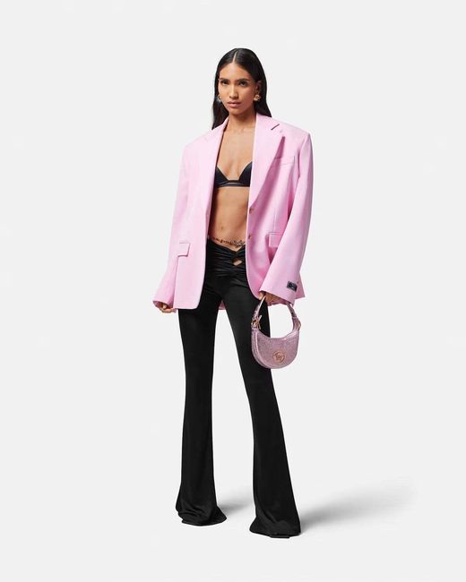 Versace Black X Dua Lipa Knotted Flared Trousers