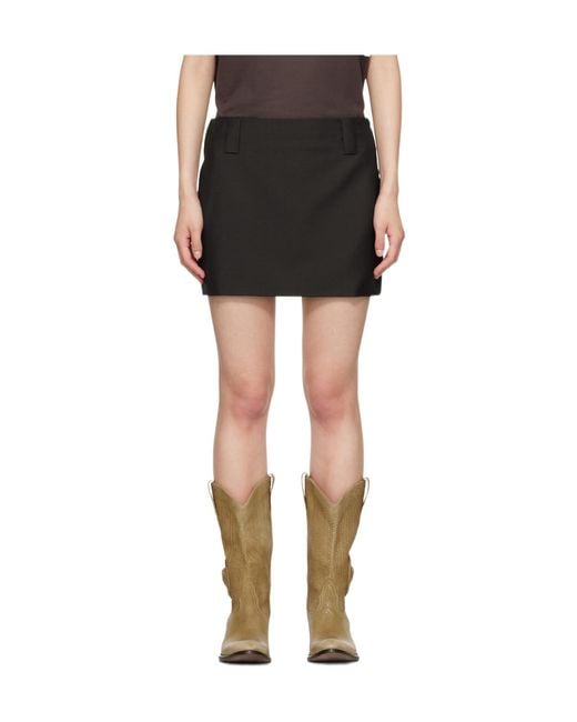 Versace Black Medusa Belt-Loop Mini Skirt