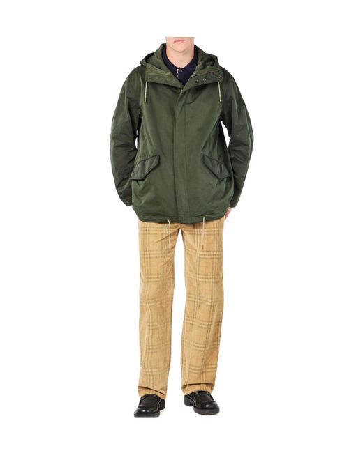 Burberry Green Hooded Parka for men